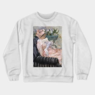 The Cup of Tea by Mary Cassatt Crewneck Sweatshirt